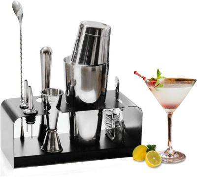 Ensemble Shaker à Cocktail Premium avec Support