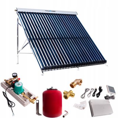 Ensemble solaire Thunder avec un collecteur à tubes sous vide 25 sans câble solaire et sans réservoir 1 pièce.