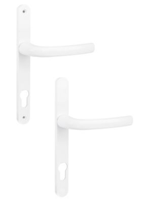 Ensemble sur plaques + béquille carré 8mm entraxe 92mm blanc - SOFI - 5112180003
