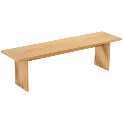 Ensemble table 180cm et 2 bancs style scandinave ALMA - HAPPY GARDEN