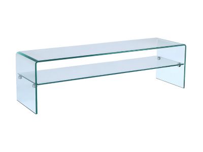 Ensemble Table basse + Meuble TV  - Verre trempé - Séjour design STILEOS