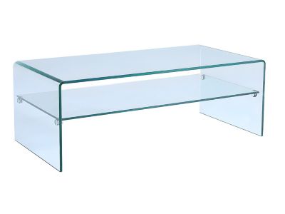 Ensemble Table basse + Meuble TV  - Verre trempé - Séjour design STILEOS
