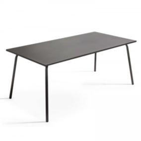 Ensemble table de jardin et 8 chaises en métal gris Palavas  Oviala