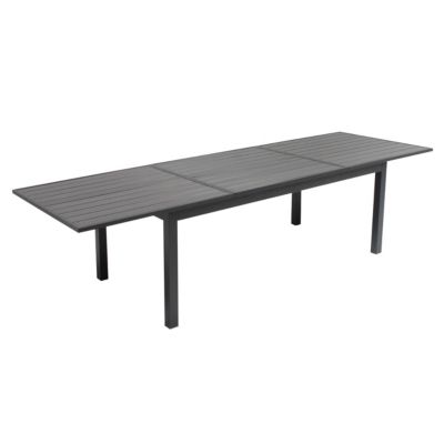 Ensemble table de jardin extensible et 10 assises aluminium  Oviala