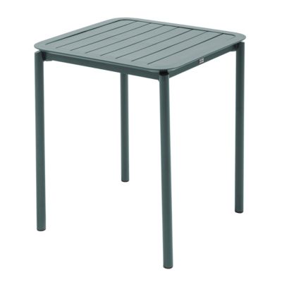 Ensemble table de terrasse 70cm et 4 fauteuils vert foncé  Oviala