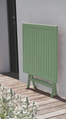 Ensemble table et 2 chaises de jardin Marius aluminium vert lagune City Garden