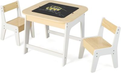 Ensemble Table et 2 Chaises Enfant avec Tableau Double Face et Espace ...