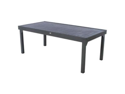 Ensemble table et chaise de jardin hesperide aluminium gris 12 personnes table rectangulaire 320.0 x 100.0 cm