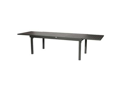 Ensemble table et chaise de jardin hesperide aluminium gris 12 personnes table rectangulaire 320.0 x 100.0 cm