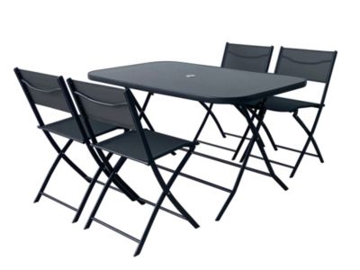 Ensemble table et chaises de jardin pliants Madura 4personnes