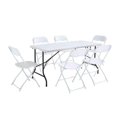 Ensemble Table et chaises pliantes de jardin 152cm  Oviala