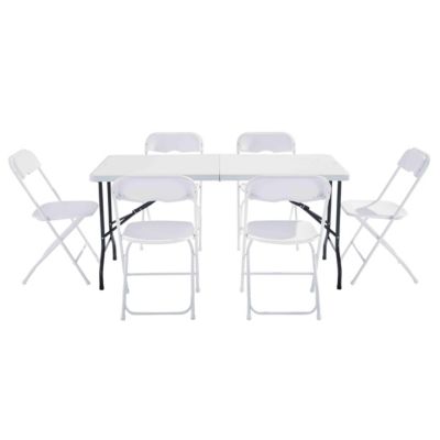 Ensemble Table et chaises pliantes de jardin 152cm  Oviala