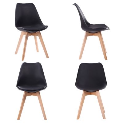 Ensemble Table Ronde 100 Cm + 2 Chaises Velours - Style Nordique - Pieds Métal Noir - Pour Salon, Salle à Manger - 2