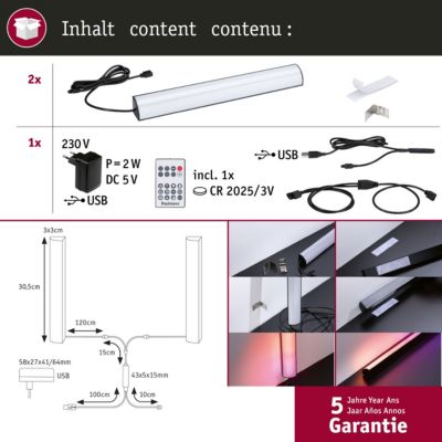 EntertainLED Lightbar Dynamic RGB 2x0,6W 2x24lm RGB