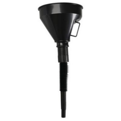 Entonnoir Flexible Avec Filtre Et Poignée - Pour Carburant, Huile Moteur - Noir, Longueur 35cm