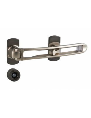 Entrebailleur pour porte d'entrée, taquet d'arrêt, 169mm, nickelé - THIRARD