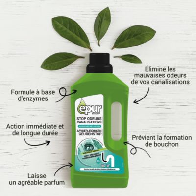 Entretien bio-gel stop odeurs canalisations Epur 1L