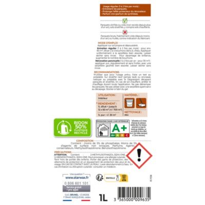 Entretien brillant 2 en 1 parquets et sols stratifiés 1L