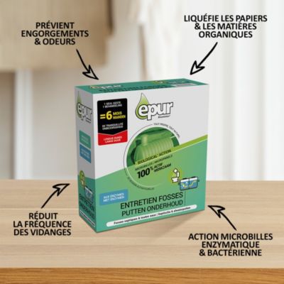 Entretien fosses septiques 6 mois activateur microbilles Epur