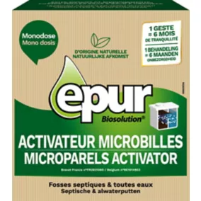 Entretien fosses septiques 6 mois activateur microbilles Epur