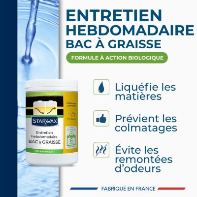 Entretien hebdomadaire bac à graisses 750g, Starwax