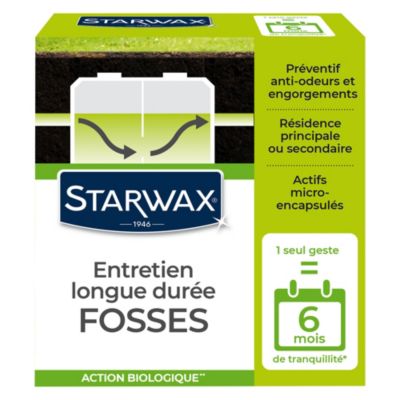 Entretien longue durée 6 mois fosses septiques Starwax 500g