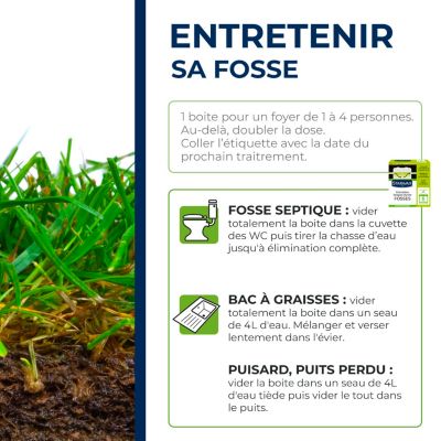 Entretien longue durée 6 mois fosses septiques Starwax 500g