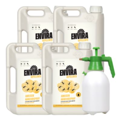Envira Spray Anti-Fourmis Pack Avantage avec Pulvérisateur à Pression - Protection Rapide et Efficace 4X2L + Pulvérisateur