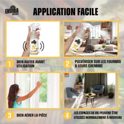 Envira Spray Anti-Fourmis Pack Avantage avec Pulvérisateur à Pression - Protection Rapide et Efficace 4X2L + Pulvérisateur