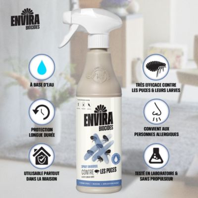 Envira Spray Anti-Puces Pack Avantage - Protection Rapide et Efficace 4 X 500ML