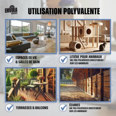 Envira Spray Anti-Puces Pack Avantage - Protection Rapide et Efficace 4 X 500ML