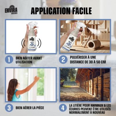 Envira Spray Anti-Puces Pack Avantage - Protection Rapide et Efficace 4 X 500ML