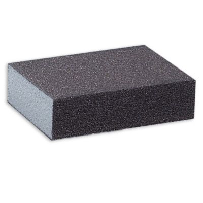 Eponge abrasive 2 faces 98 x 123 x 12 mm grain 60, lot de 3