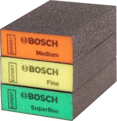 Eponge abrasive Bosch 69X97X26mm grain intermédiaire