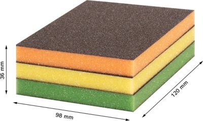 Éponge abrasive Bosch rectangulaire expert vendue par 3 pièces