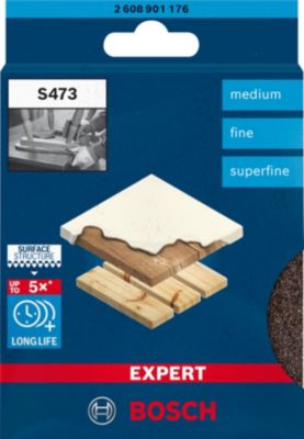 Éponge abrasive Bosch rectangulaire expert vendue par 3 pièces
