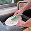 Éponge de nettoyage double face lavable et réutilisable vert L.20.5 x l.2 x ep.11 cm