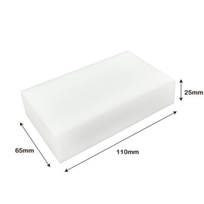 Éponge magique blanc L.11 x l.6,5 x Ép.2,5cm vendue par 3 pièces