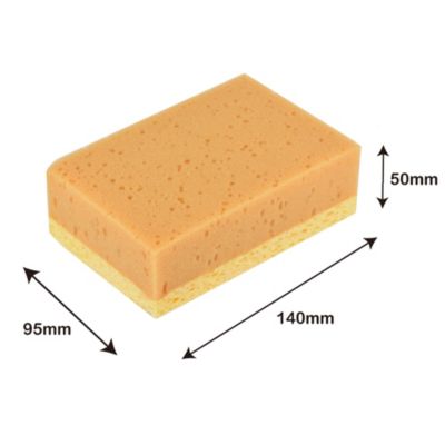 Éponge synthétique abrasive double face marron L.14 x l.5 x ep.9.5 cm