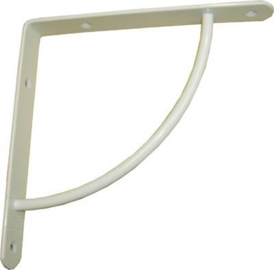 Equerre 1/4 cercle acier époxy blanc 23 x 23 cm