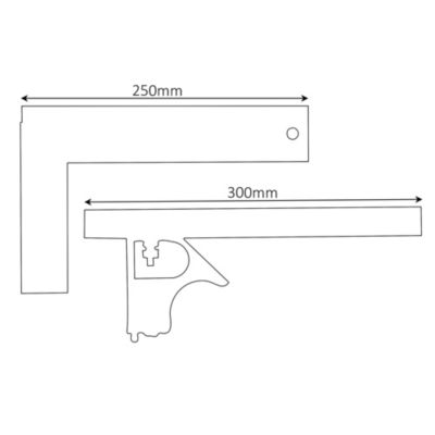 Equerre combinée Magnusson 300 et 250 mm - 2 pièces