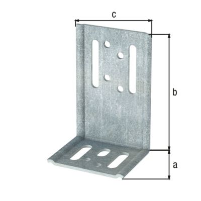 Equerre de bardage galvanisée 53x66x158mm