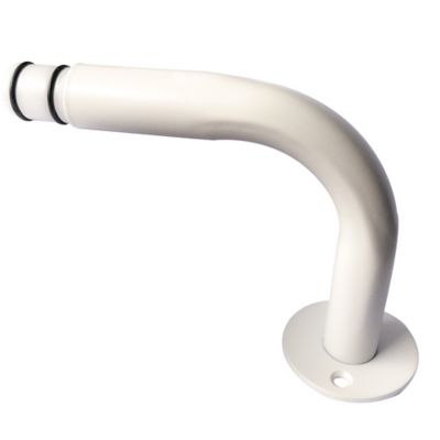 Équerre de fixation arrondie pour barre à rideau GoodHome 19 mm Anafi blanc
