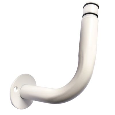 Équerre de fixation arrondie pour barre à rideau GoodHome 19 mm Anafi blanc