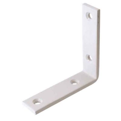 Equerre de renfort Diall acier plastifié blanc 100 mm