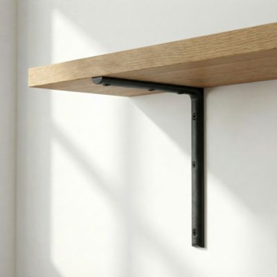 Equerre demi ronde 190 x 190 mm - acier noir