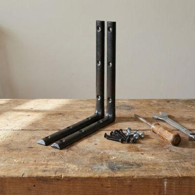 Equerre demi ronde 190 x 190 mm - acier noir