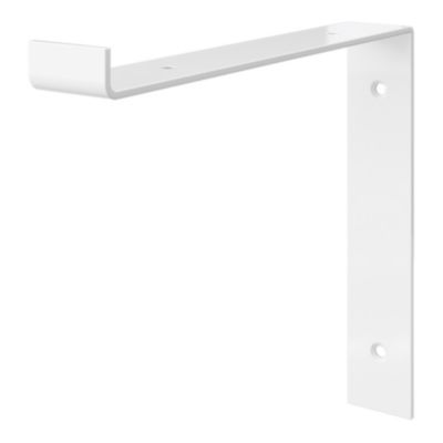 Équerre droite en acier blanc GoodHome Elgar H. 15,2 x P. 20 cm