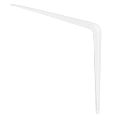 Équerre emboutie en acier blanc H. 35 x L. 30 cm