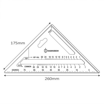Equerre en aluminium Magnusson 175 mm